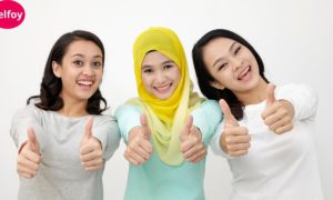 As Good Personal Hygiene can Help to Develop Positive Self Esteem, Three girls smiling and giving all the best