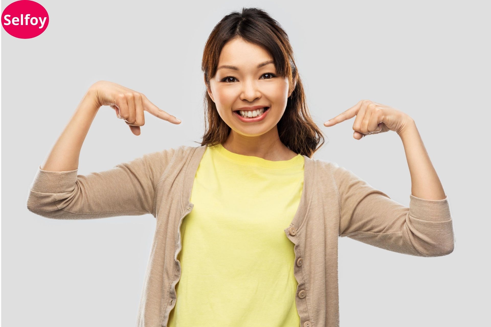 Woman smiling with High Self Esteem showing Child wearing pink rose in hairs and smiling and showing Good Personal Hygiene Helps to Develop Positive Self Esteem