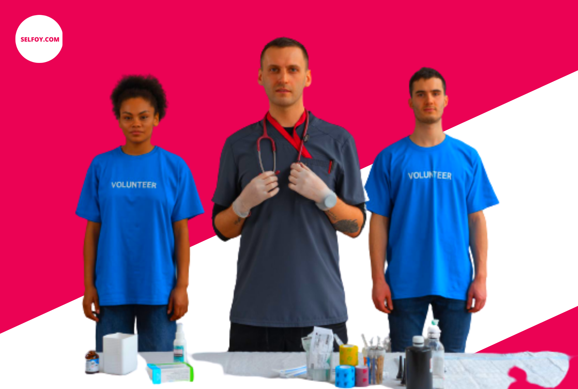 Three health care team members standing with confide-Important-Characteristics