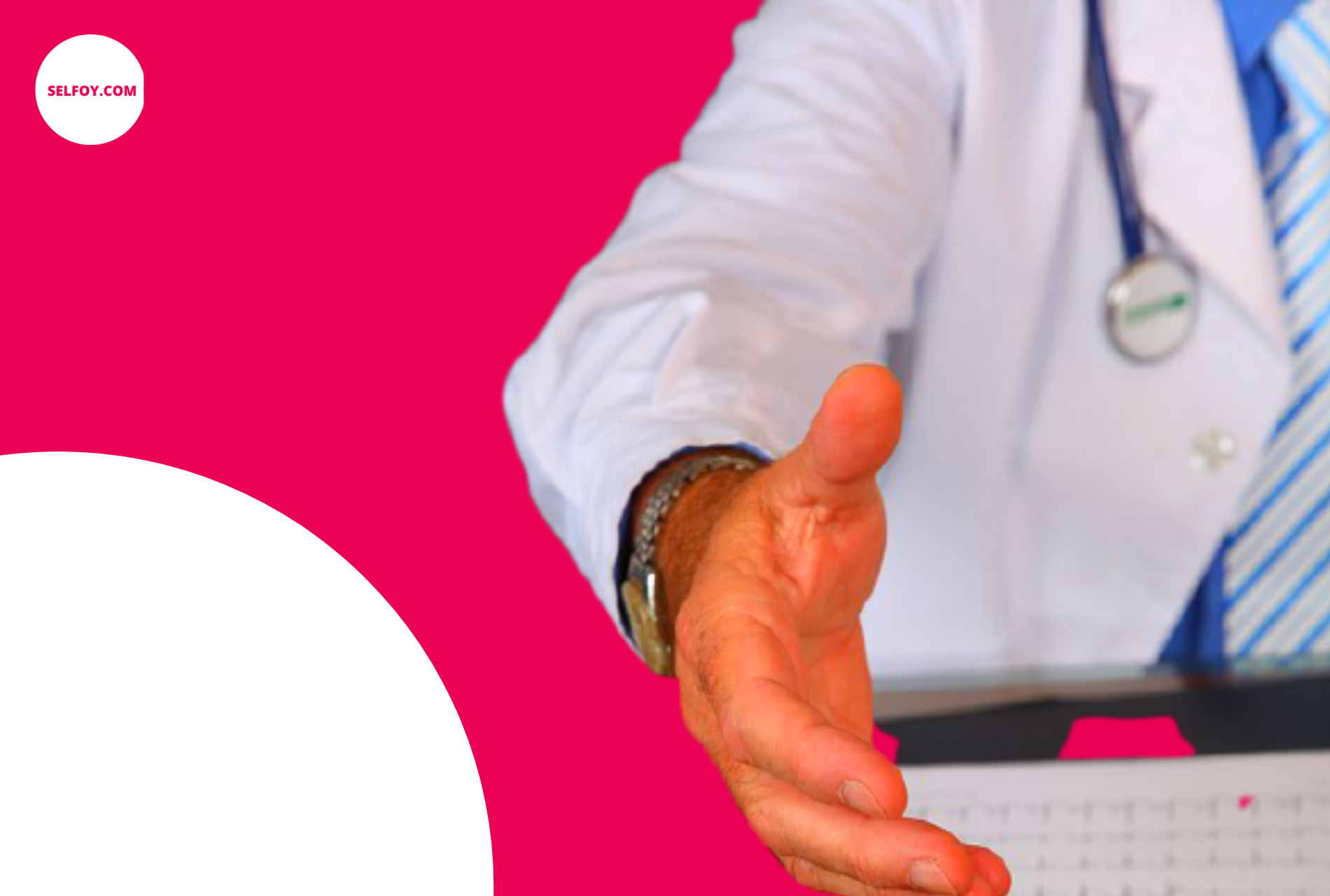 doctor putting forward his hand for making shake